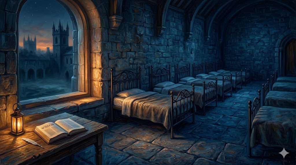 伝統ある校舎と規律正しい生活を送る訓練生たち